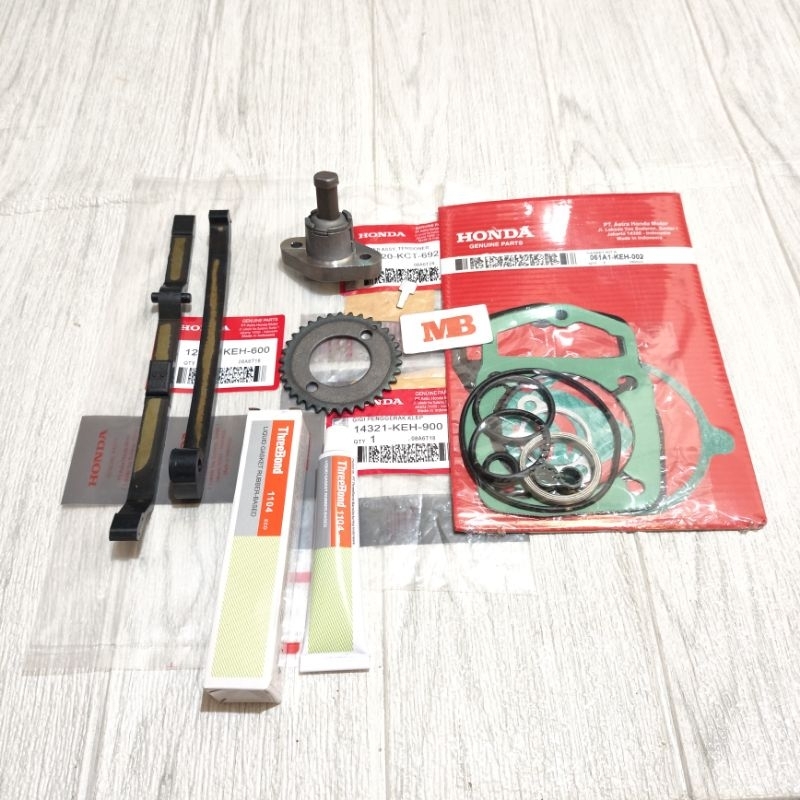 Gigi sentrik set tonjokan keteng paket 5item Honda Gl pro Megapro Primus / Neotech kode part (KEH/KC