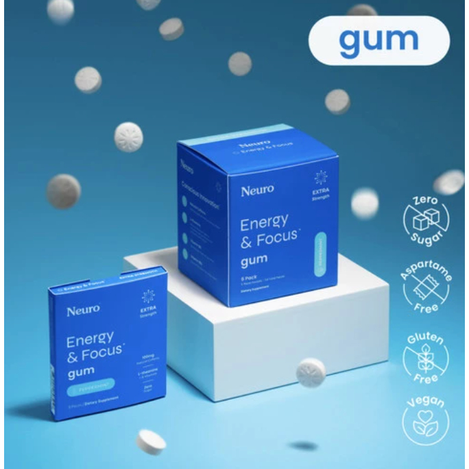 NeuroGum Neuro Gum Energy & Focus Extra Nootropic Vitamin