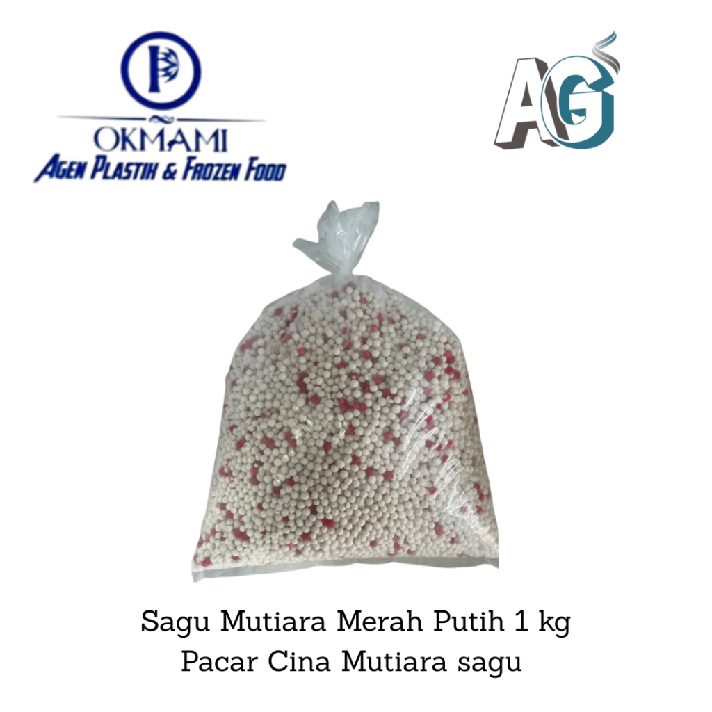 

Sagu Mutiara Merah Putih 1 kg / Pacar Cinan Mutiara Sagu