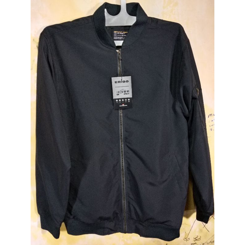 NEW bomber jaket erigo size XL hitam original 100%