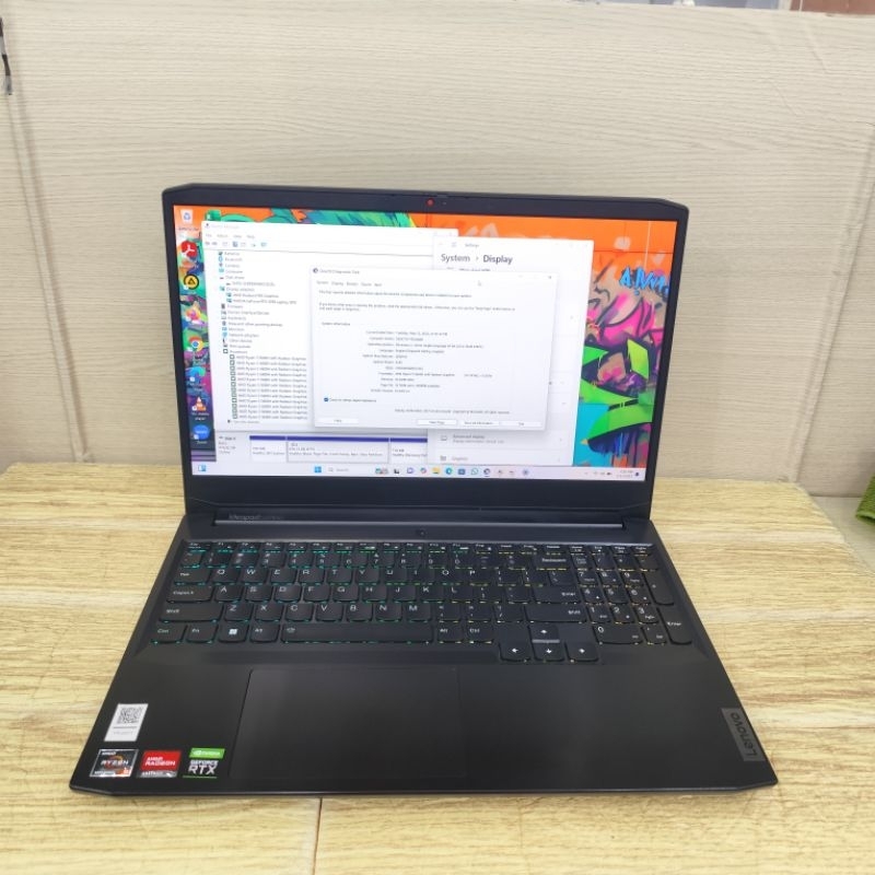 Laptop Second Lenovo Ip Gm 3 Amd Ryzen 5 5600h Ram 8gb Ssd 512gb Rtx 3050