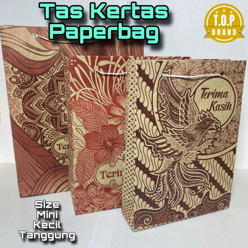 

Tas kertas paperbag BATIK untuk hajatan ukuran mini kecil tanggung