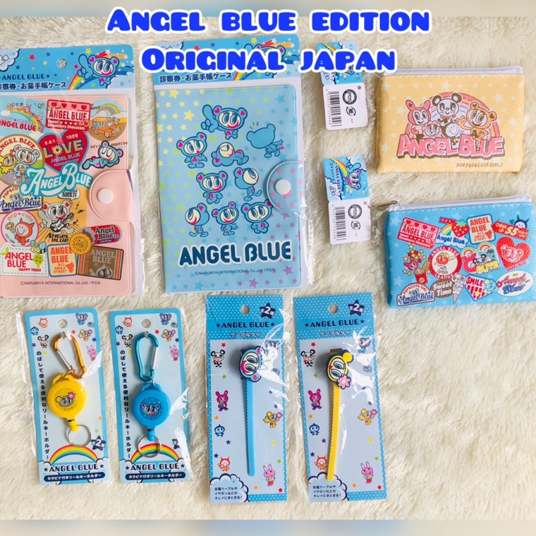 KODE E27L angel blue edition sarung botol key reel  pouch  pengikat kabel  pass book oroginal japan