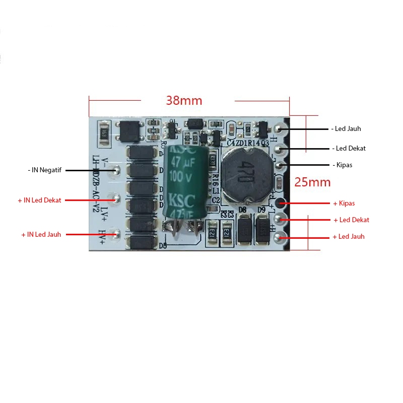 Driver Led Headlight Mobil motor 3A 9V Fog dual light