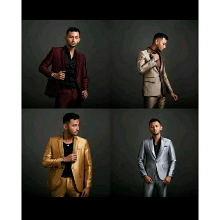 KODE X87R jas pria mengkilap  jas Wedding pria  jas blazer slik woll  blazer pria