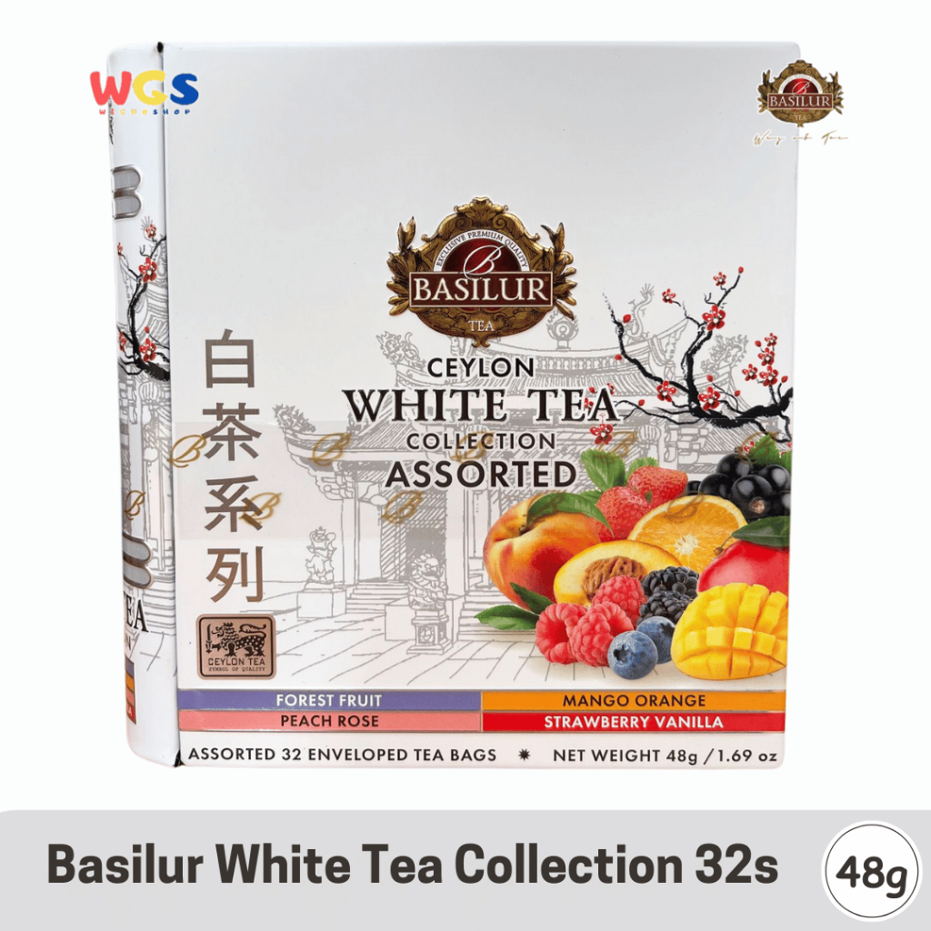 

Basilur White Tea Collection 48g – 32 Sachet Teh Putih Ceylon dengan Buah & Aroma Elegan