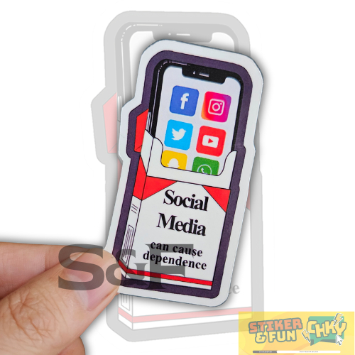 

Stiker Sticker Vinyl Laminasi SOCIAL MEDIA ON PACK