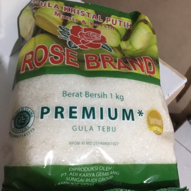 

ROSE BRAND GULA KRISTAL PUTIH PREMIUM MURNI GULA TEBU 1 KG