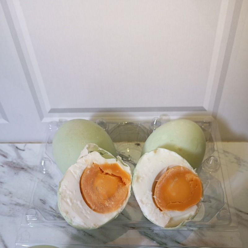 

Telur asin/Hintalu Jaruk matang isi 6