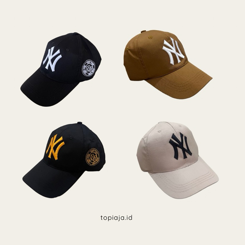 Topi Baseball Logo NY Topi Bordir Logo NY Topi NY Topi Katun Drill– Unisex | Stylish & Nyaman