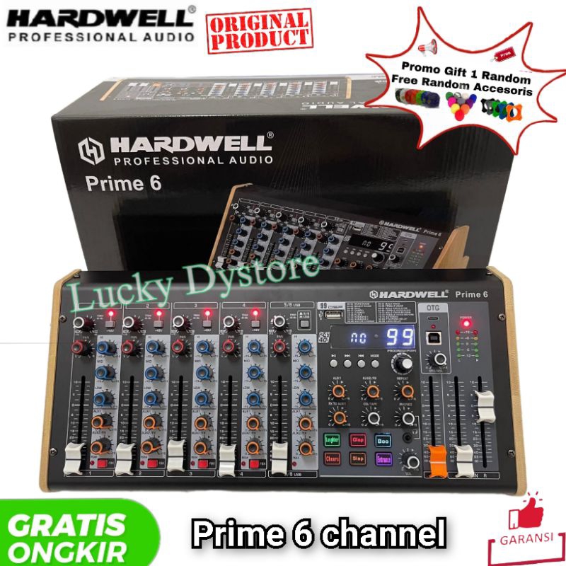 Mixer Audio Hardwell Prime 6 channel Prime 4 channel Original Live Streaming mixer Prime Hardwell mi