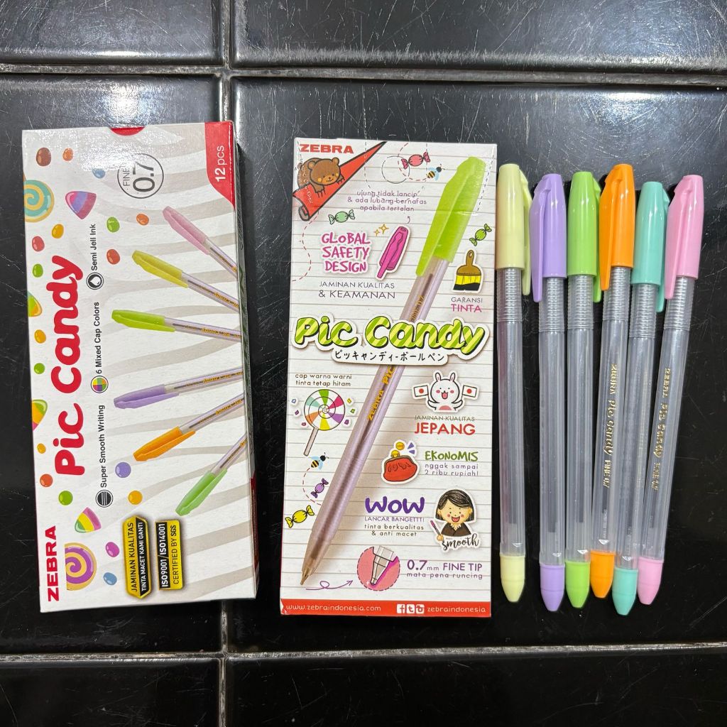 

Pulpen Pic candy Zebra isi 12 pcs