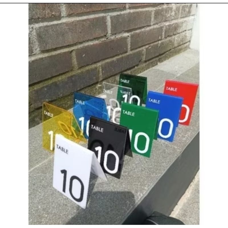 

nomor meja akrilik / nomor meja kafe / stand nomor meja / nomor meja murah / nomor meja bending