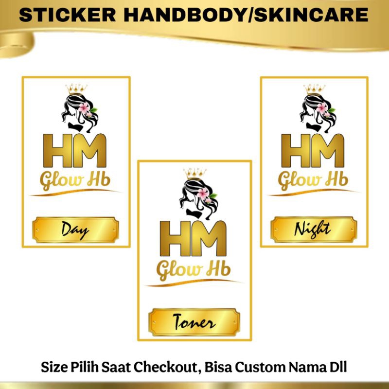 

(ISI 100 PCS) STICKER HANDBODY LOTION CUSTOM SKINCARE GRATIS DESIGN