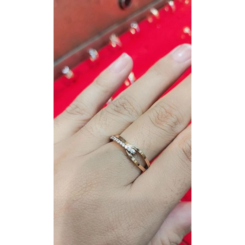 CINCIN EMAS MODEL MATA PUTIH