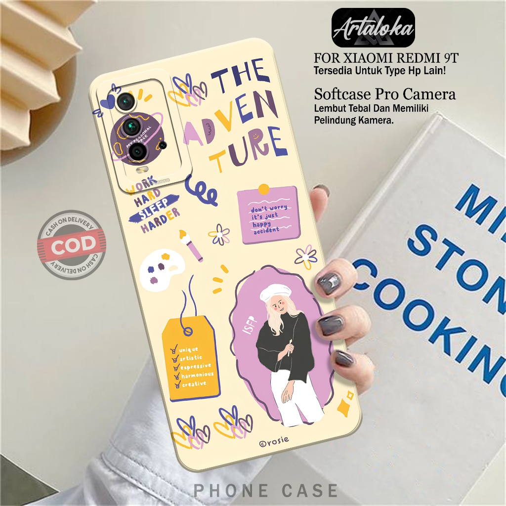 Softcase Hp Xiaomi Redmi 9T Fashion Case Kartun Case Xiaomi Redmi 9T Silikon TPU Pro Camera Casing X