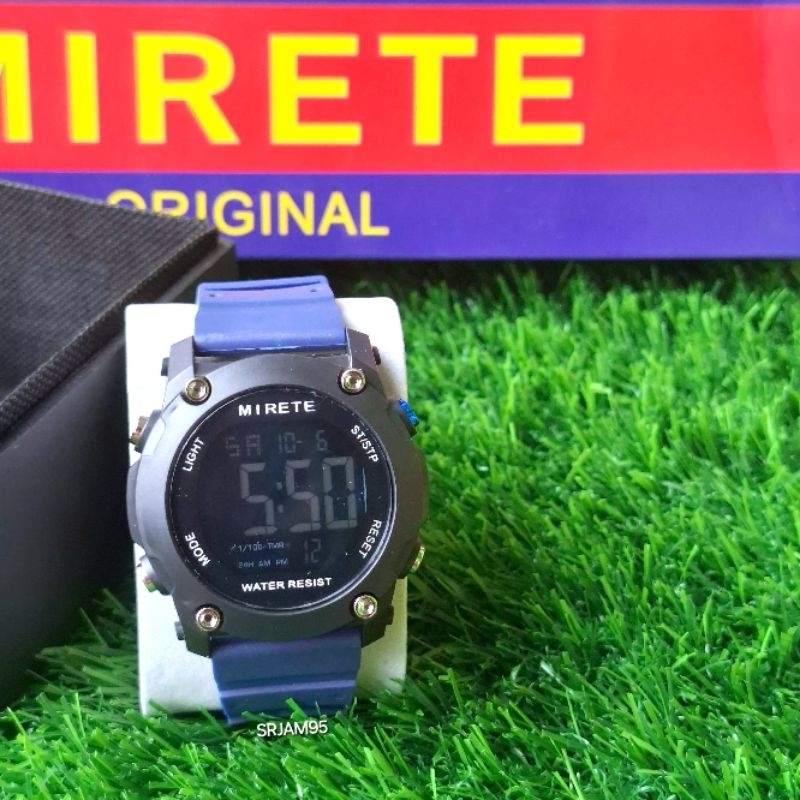 Jam Tangan Pria Mirete Original Strap Rubber Karet Digital Sport