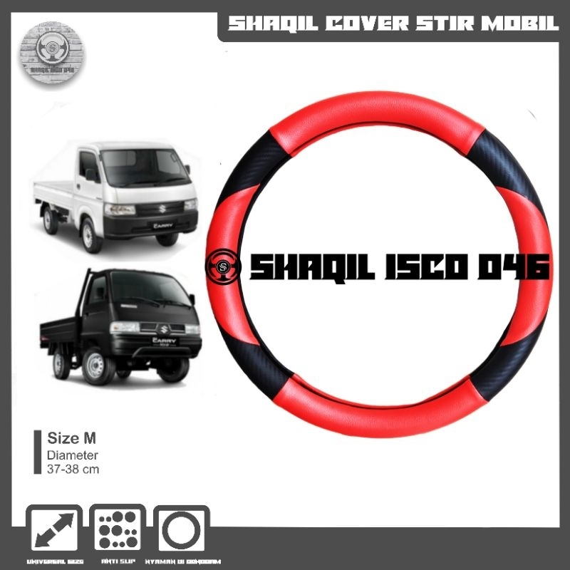 Sarung Stir Mobil Motif Carbon Suzuki Carry Futura / New Carry, Cover Stir Mobil Carry Futura / New 