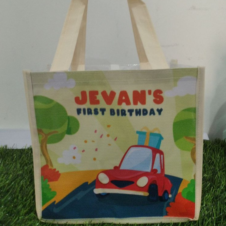 

[ 20 x 10 x 20 ] tas souvenir mika / tas ulang tahun mika / tas ultah custom / tas mika / goodiebag