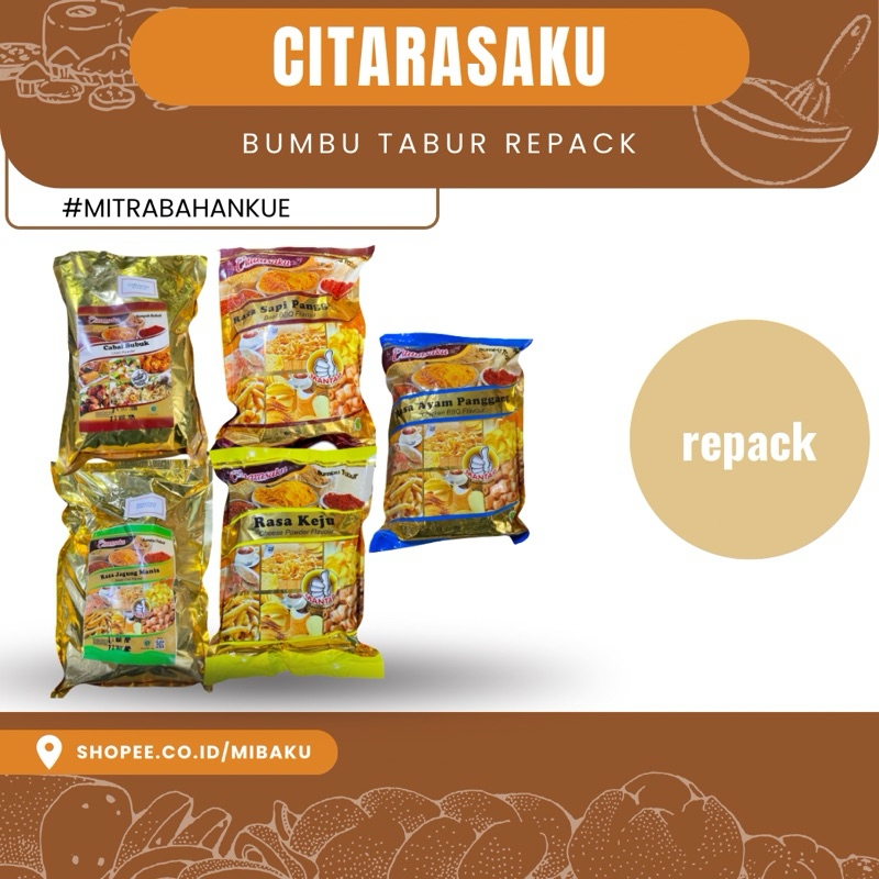 

Citarasaku Bumbu Tabur Aneka Rasa | Repack 250g – Rasa Keju, Jagung, Ayam, Sapi, Balado