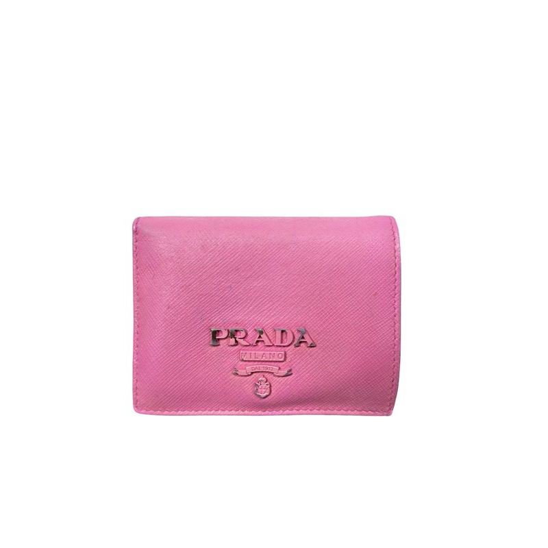 Prada Dompet Pink Bifold Recolored ORIGINAL preloved