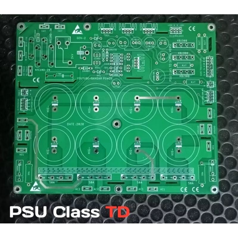 Pcb psu class TD isi 8 elco double layer kualitas bagus