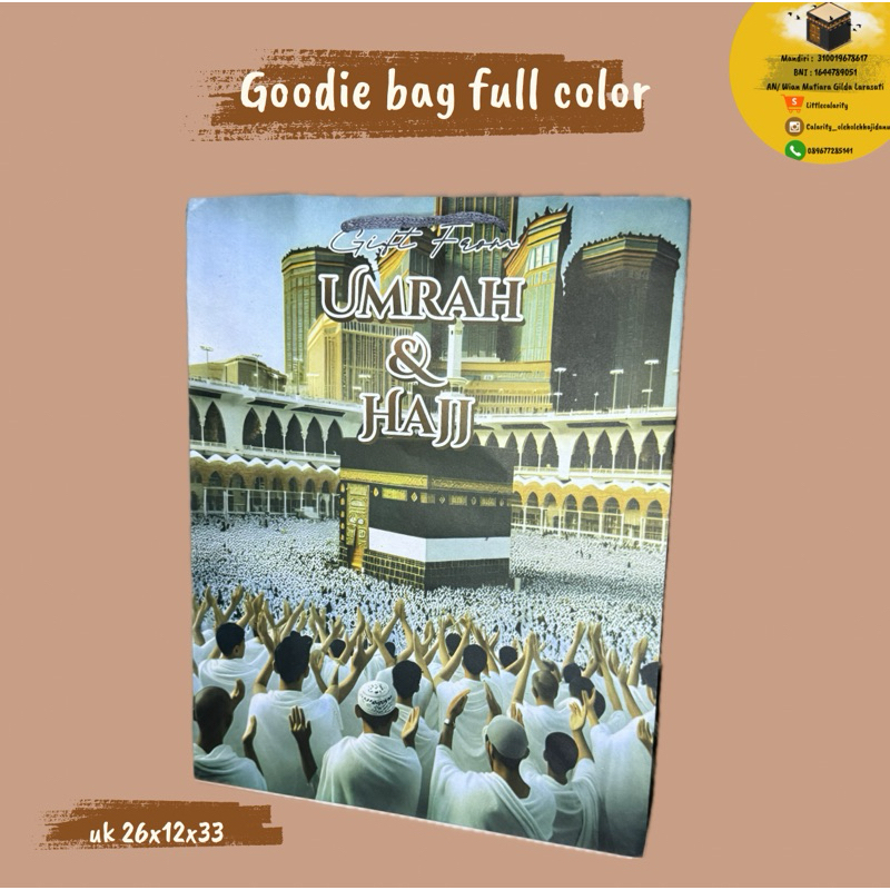 

Papperbag full color- Papperbag oleh oleh hajj / papperbag oleh oleh umroh / tas oleh oleh makkah/ papperbag sajadah/