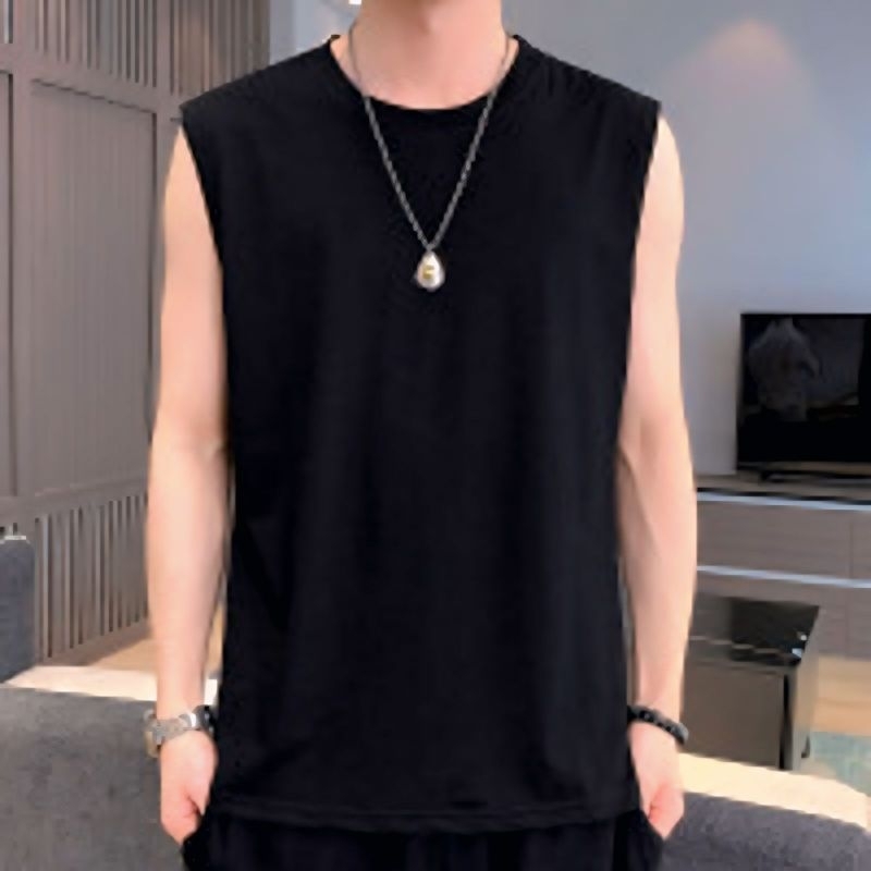 Kaos Tanpa Lengan Pria - Tank top Polos Distro Bahan premium