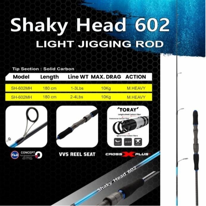 Joran Jigging Spining JAKKARU LIGHT JIGGING SHAKY HEAD 602