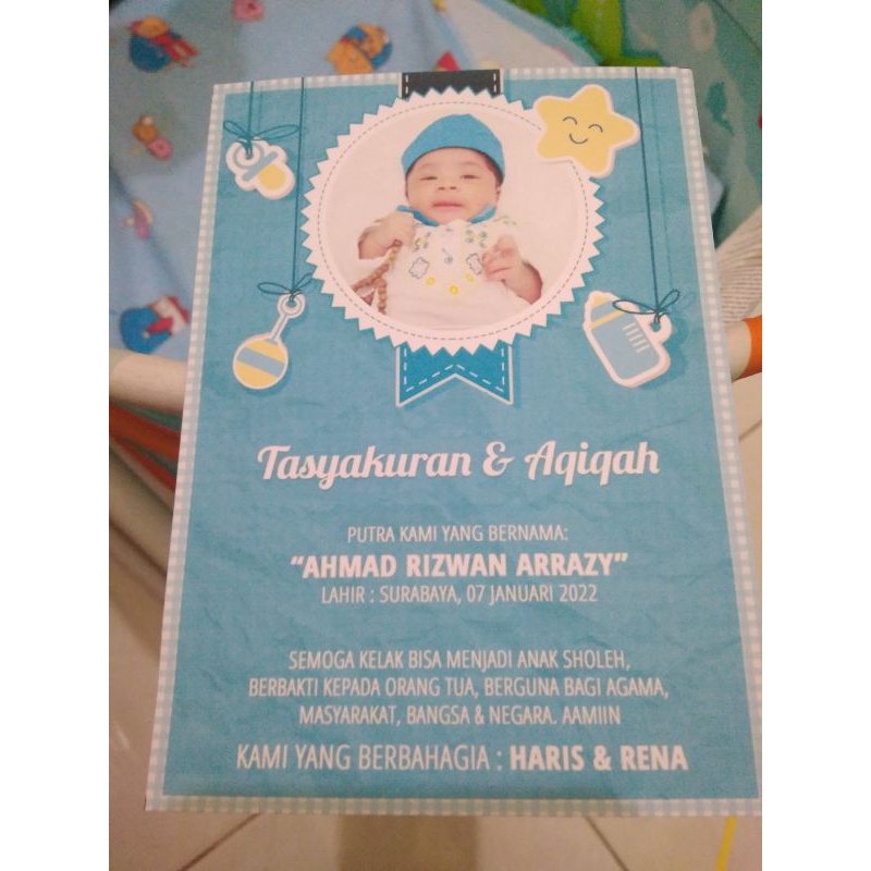 

Stiker nasi kotak 7x10 cm tasyakuran khitan / selapan / ultah / ulang tahun