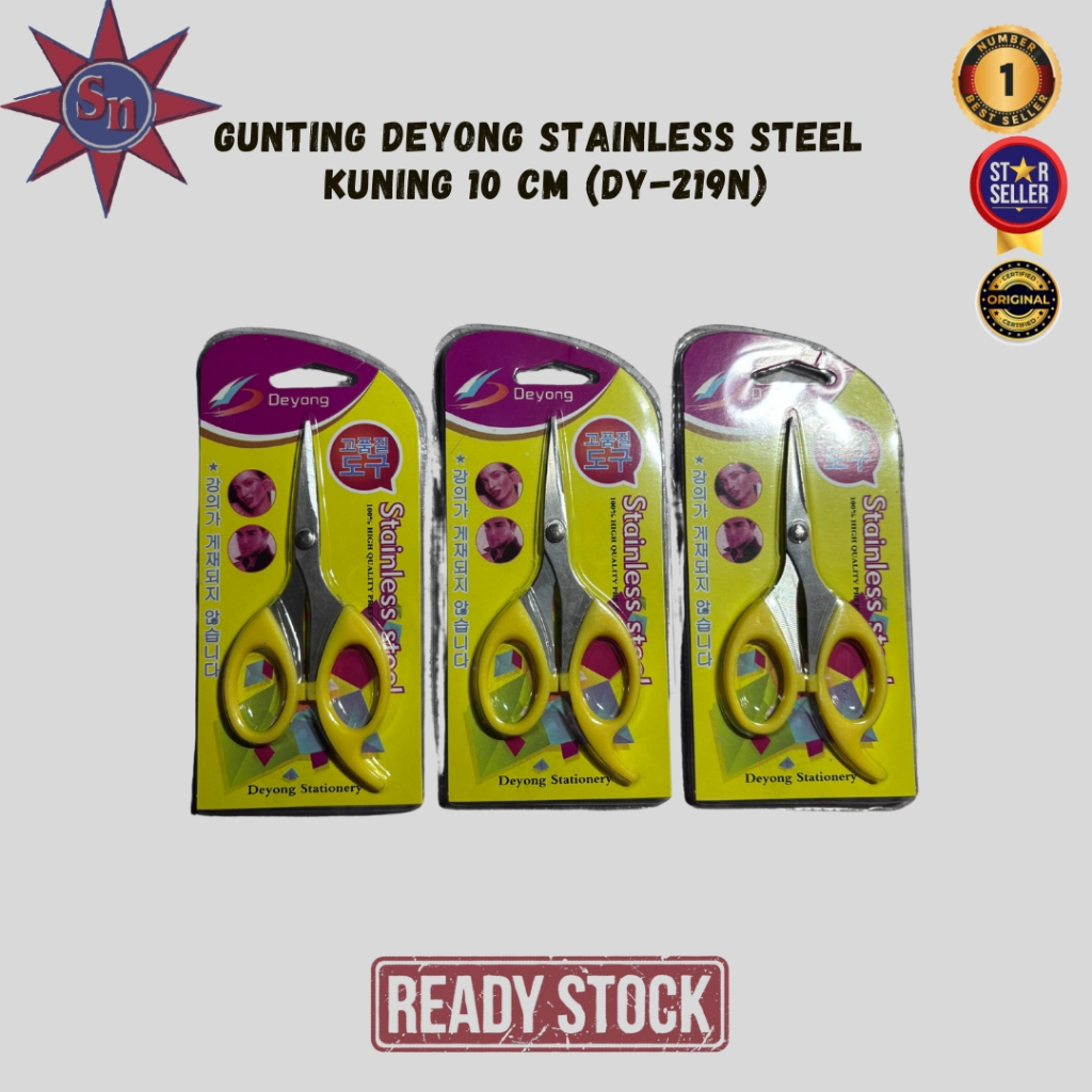 

Gunting Deyong Stainless Steel Kuning 10 cm (DY-219N)