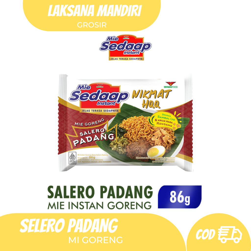 

SEDAAP MIE MIE INSTANT GORENG SALERO PADANG PCK 86g