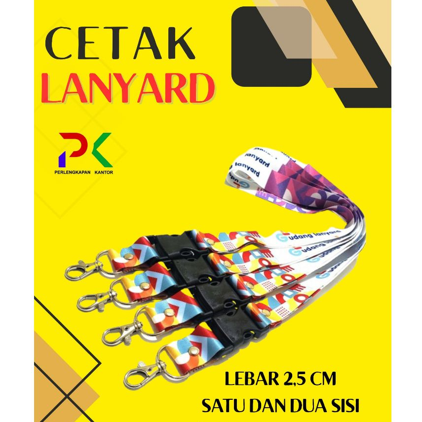

CETAK Tali Lanyard Custom Desain 2,5cm Tali Idcard Kalung Full Color Tali Lanyard Sublim Printing