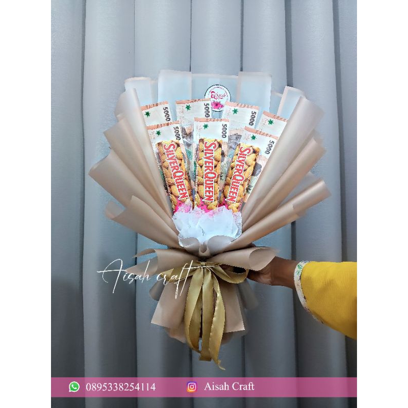 

BUKET SNACK COKLAT SILVERQUEEN/UANG MAINAN/FREE PACKING