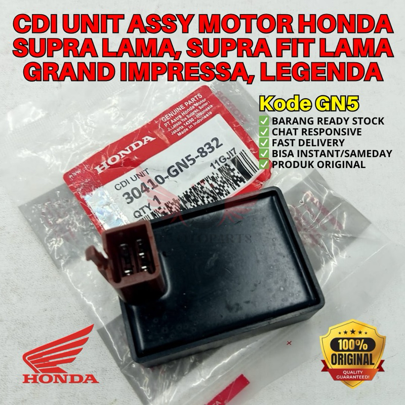 GN5 CDI UNIT ASSY SUPRA ORIGINAL AHM HONDA, CDI ORIGINAL SUPRA FIT LAMA, CDI GRAND IMPRESSA, CDI LEG