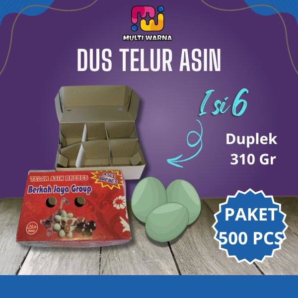 

(Paket 500 pcs) Dus Box Telur Asin / Kemasan Telur Asin isi 6 Telur Custom