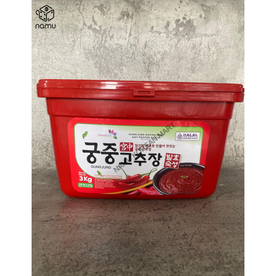 

JS Halal GungJung Gochujang 3kg / Saus Gochujang / Hot Pepper Paste / Bahan Masak Korea