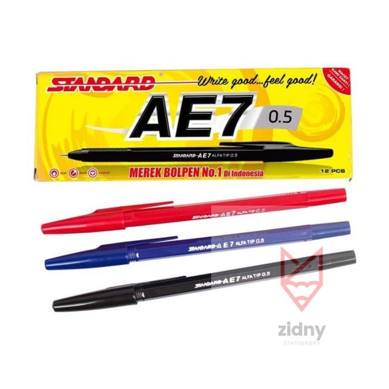 

(12PCS) Pulpen Standard AE7 0,5mm 1 PACK isi 12 pcs