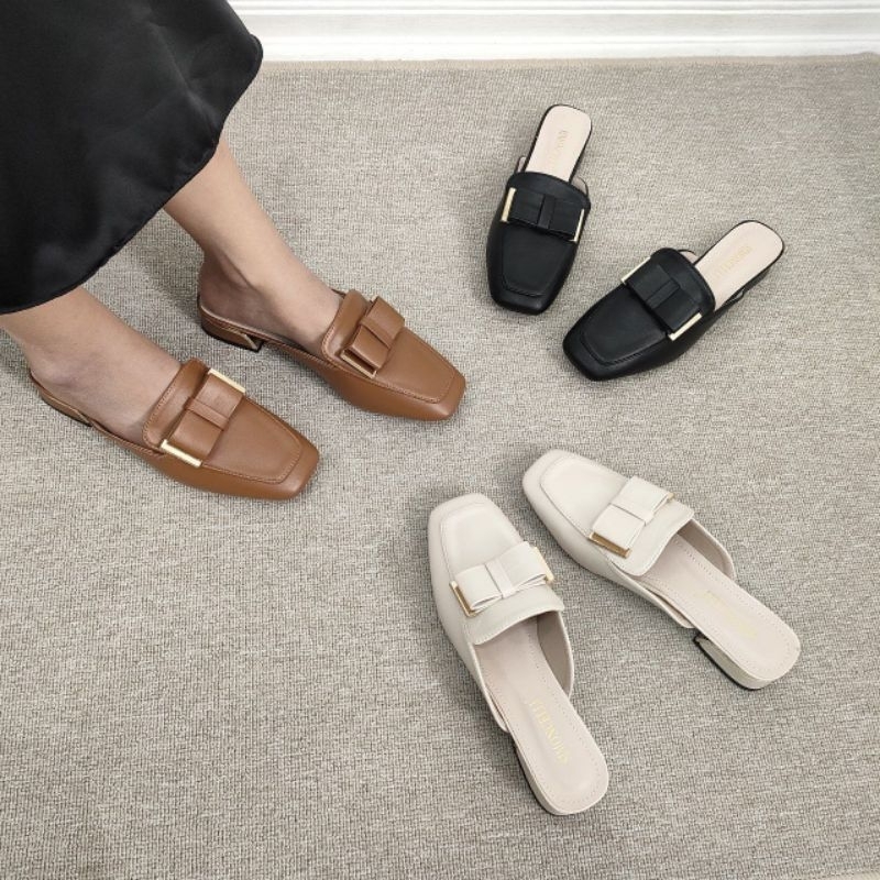 Simoncelli Sandal Tumit Tahu 3 Cm Wanita | Sendal Wanita | Sandal Kerja Import | Sandal pesta | Wedd