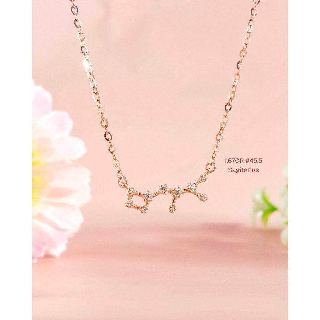 AJ Gold & Jewellery - Zodiak - Kalung Zodiak Sagitarius emas 17k 75%