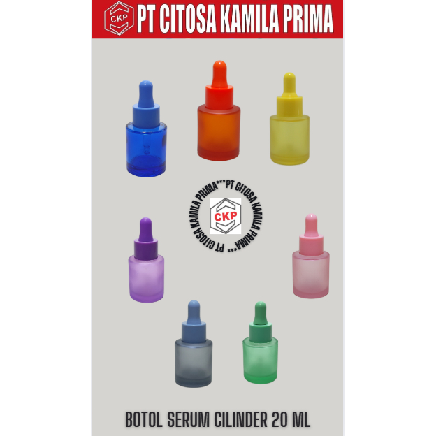 Serum 20 ml Kaca RF Warna Pipet / Botol Kaca 20 ml / Botol Kosmetik / Serum pipete