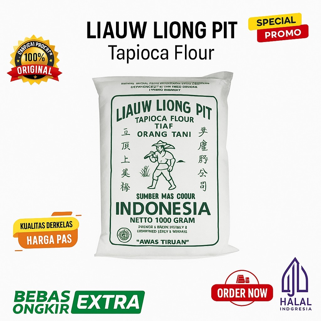 

TEPUNG SAGU TANI CAP LIAUW LIONG PIT 1 KG - TEPUNG TAPIOKA HALAL
