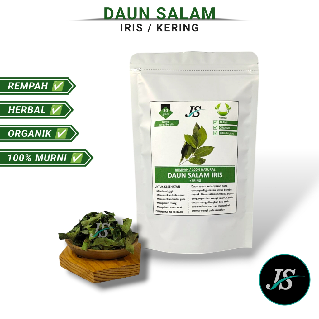 

Daun Salam Kering Iris / Rempah Herbal Alami / Kualitas Premium