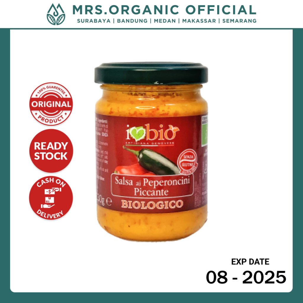 

Saus Pedas Genovese Sauce Bumbu Masak Pasta Italia Artigiana Amadori Organic Hot Chilli Pepper 130gr - Organik Cabai Topping Spagheti Pizza
