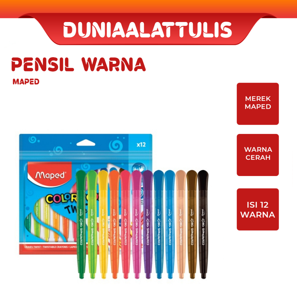 

MAPED - [ FREE GIFT ] TWISTABLE CRAYON / CRAYON / CAT KRAYON SET 12 860612