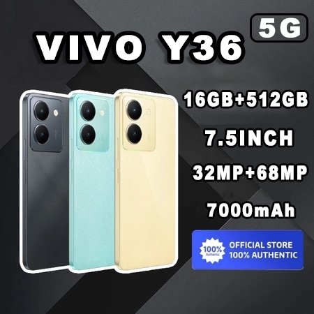 【Bisa COD】HP VIVO Y36 100%Buru Promo HP Handphone 4G 5G WIFL 7.5inci RAM 16GB+ROM 512GB Cuci Gudang 