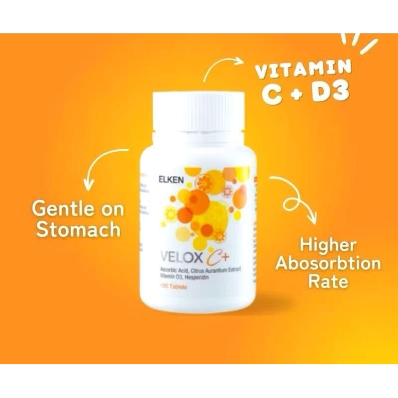 Elken Velox C+ 120 Tablet Pengganti Dynex C Vitamin C