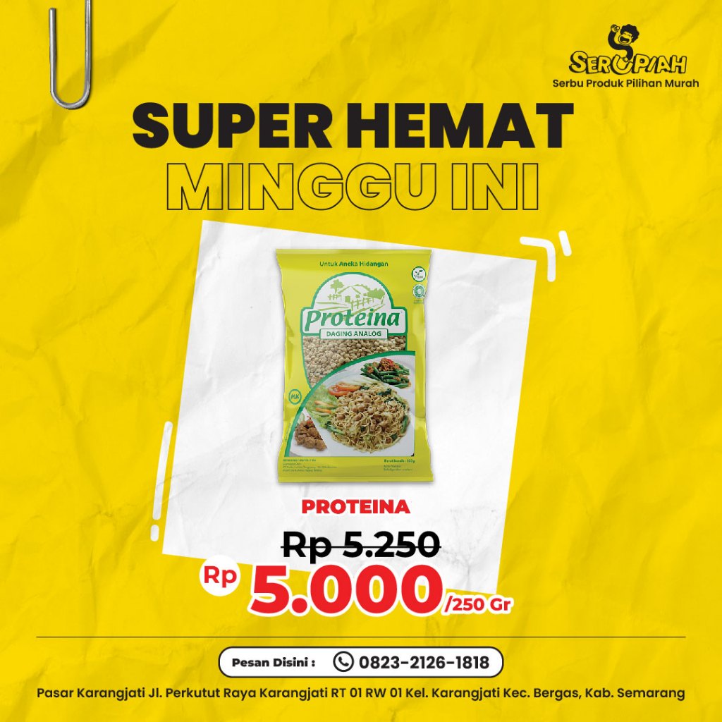 

PROMO - Proteina Daging Analog 250 Gr/ Ayam Popmie/ Daging Instan