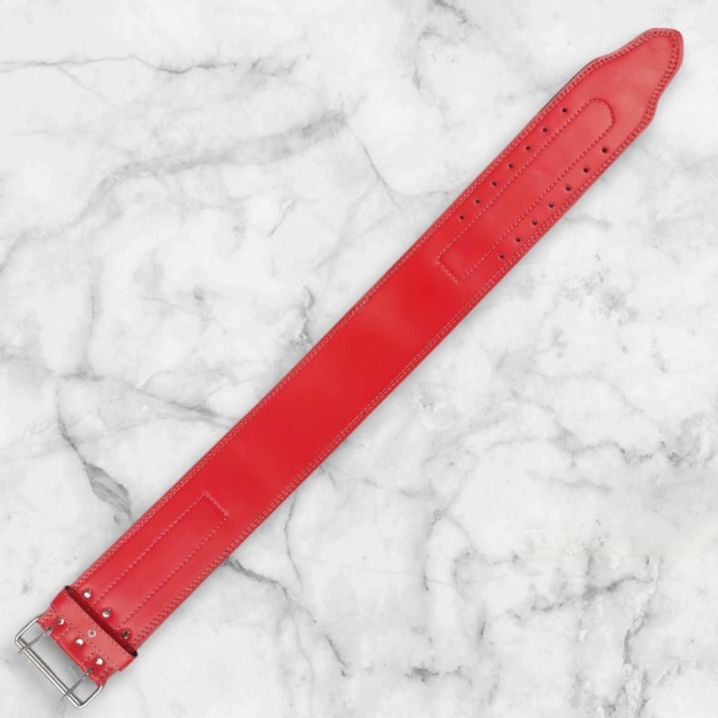 belt sabuk gym fitness polos merah alat olahraga angkat beban berat