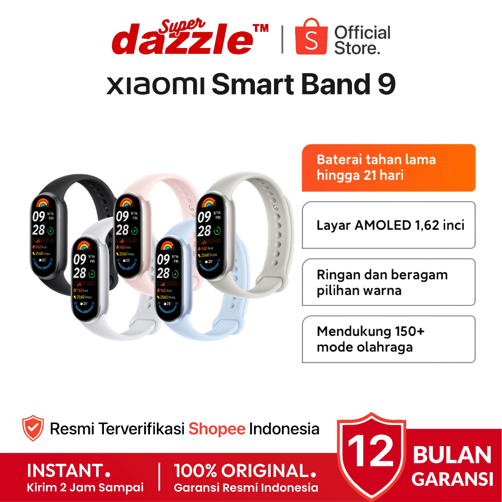 Xiaomi Smart Band 9 Original Garansi Resmi 12 Bulan TAM XIAOMI Official Store Indonesia - promodazzl
